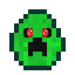 Texture for Creeper Diamond (circle red eyes)