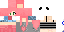 Texture for Cute Girl Pink Hair Green Eyes Skin