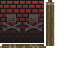 Texture for Squeleton with bricks behind him