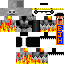 Texture for flaming skeleton man 