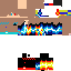 Texture for Minecraft player but with ripped clothes 