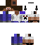 Texture for Steve with white shirt with a creeper face at the back 