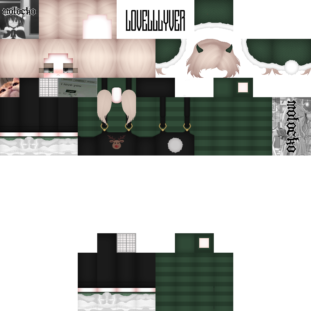 Texture for anime hd girl green