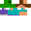 Texture for Steve Zombie Nomal Bare bones