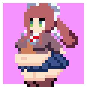 Texture for DDLC Monika Pixel Art