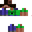 Texture for Bedrock Edition Steve with Beard and Creeper Shirt