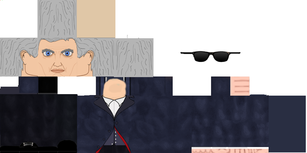 Texture for 12th doctor + sonic glasses (by li6r0)  fixed texture 