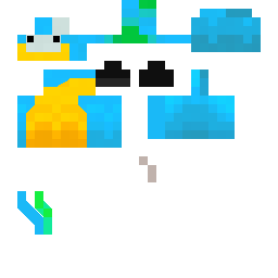 Texture for Classic Simply3D Parrot - Yellowish Blue