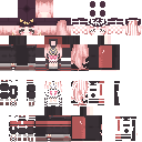 Texture for Mori Calliope Hololive-Em |Reaper, Rapper, New Outfit, Pink Hair, Cute, pretty Girl, Jacket, Sneakers, Earrings, Necklace, Detalis, Anime