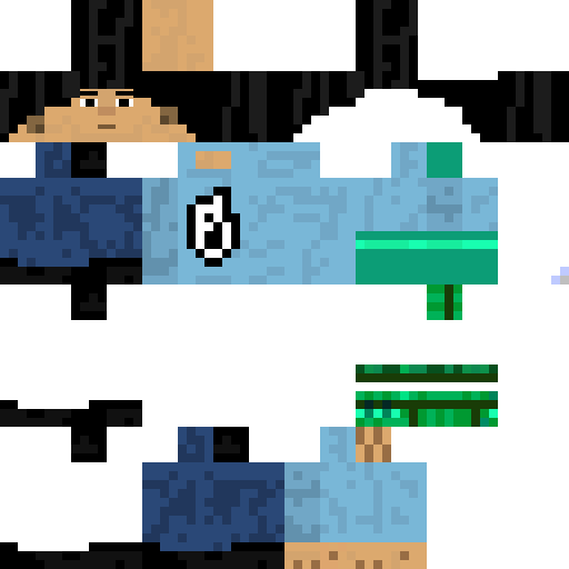 Texture for Heat_Alien from Minecraft Story Mode with the prismarine gauntlet
