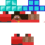 Texture for red steve holding a diamond block
