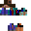 Texture for Hacker blue and red Steve