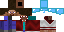 Texture for minecraft steve with diamond helmet and jacket