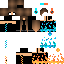 Texture for really cute fire and water herobrine girl