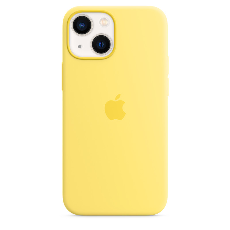 Texture for iPhone 13 mini Silicone Case with MagSafe - Lemon Zest