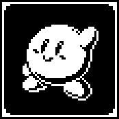 Texture for Kirby Monotone Monochrome Pixel Art