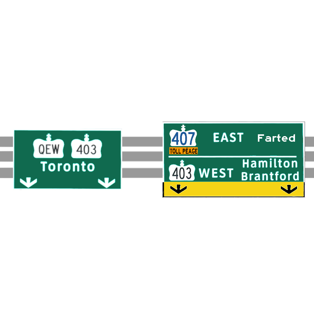 Texture for minha skins with a fart high way sign