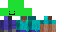 Texture for steve in a green msk