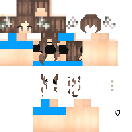 Texture for Cute Girl Swimming but is Girlfriend from Herobrine (Crafted Things - Monster School)