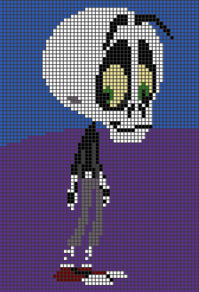 Texture for Ruby Gloom Skullboy Pixel Art