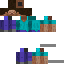 Texture for steve with handcuffs with eyes close