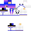 Texture for cute pink y blue panda girl
