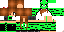 Texture for cute green tiger girl