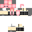 Texture for me as a pink haired girly girl with pink hair fucshia-pink eyes colored black suit dress with a silver skirt  with panda pink ears girl with black shoes