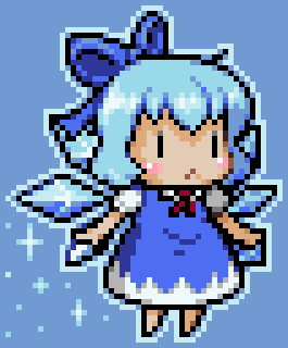 Texture for Cirno Touhou Pixel Art
