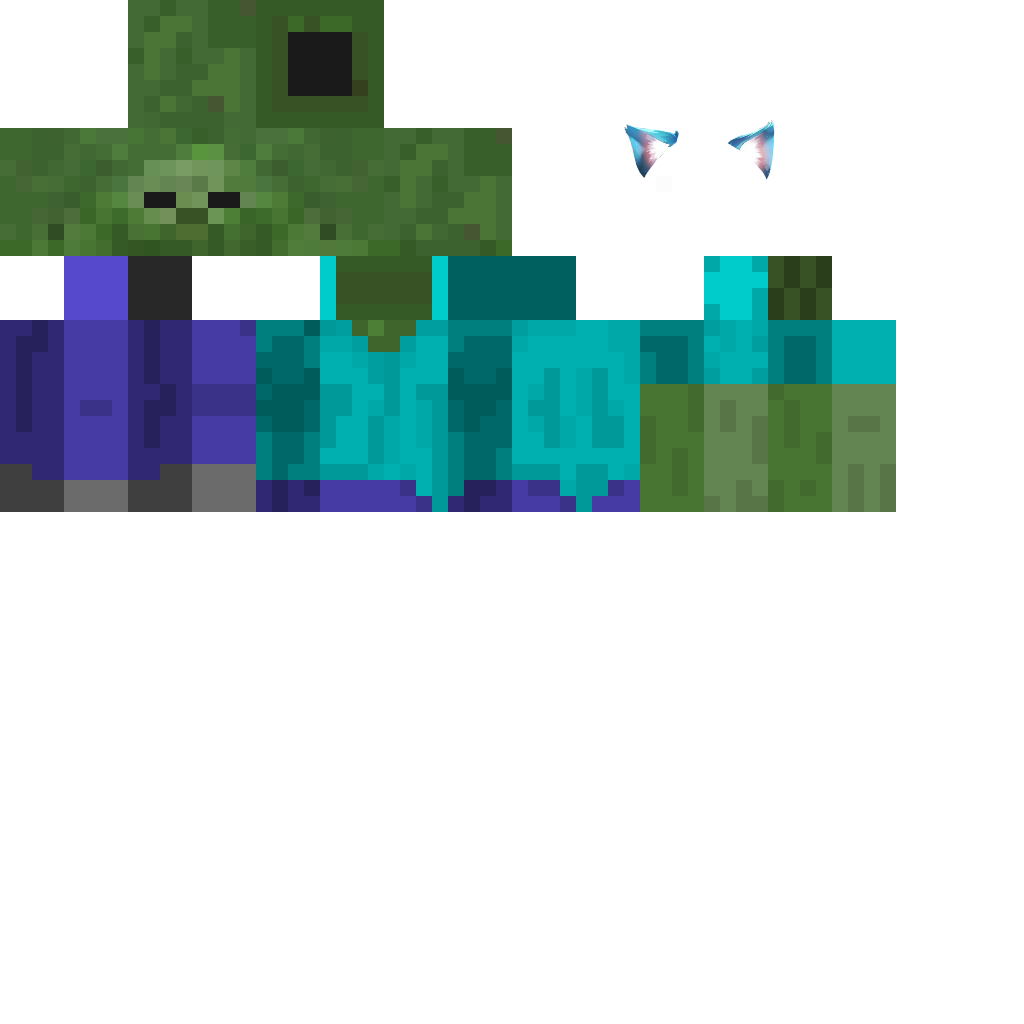 Texture for Minecraft Zombie With Cat Ears