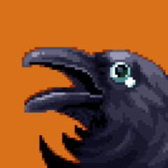 Texture for Raven Crow Crying Pixel Art