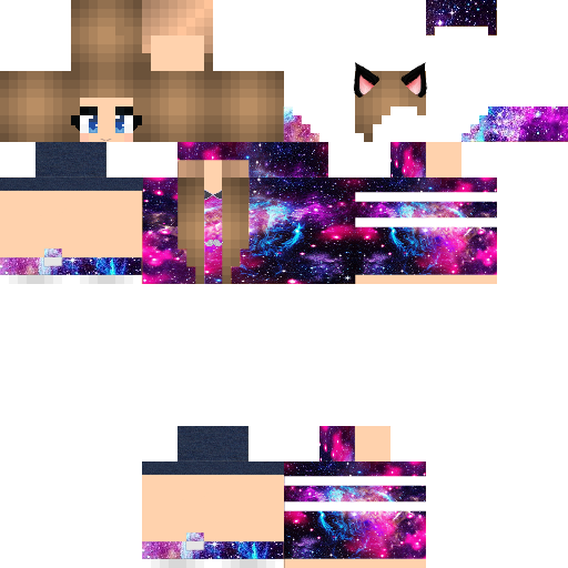 Texture for Cute galaxy girl skin minecraft