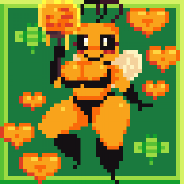 Texture for Thicc Minecraft Bee Pixel Art
