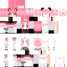 Texture for Cute pink kitty/panda girl