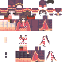 Texture for Megumin (KonoSuba) Heroine, Arch-Wizard, Explosion Girl, Mage, Cute, Hot, pretty, Red brown purple, Japan, Cape, hat, Anime