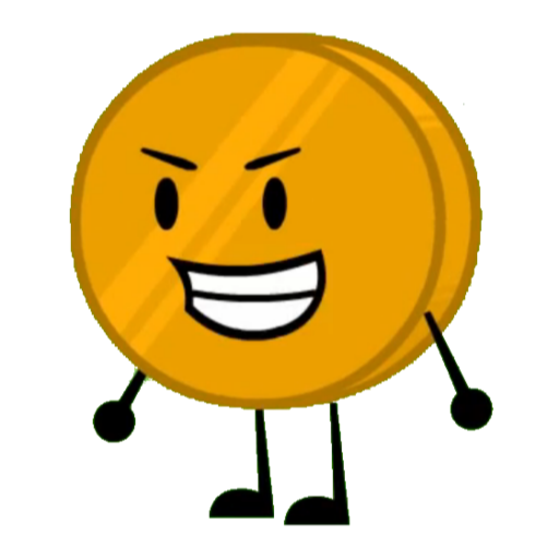 Texture for coiny from battle for dream island bfdi