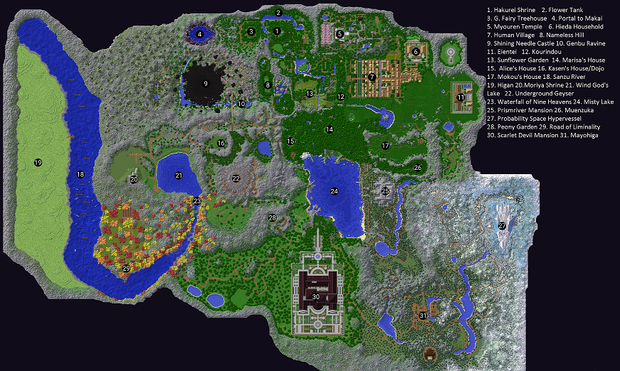 Texture for Touhoucraft Server Map Download and Map Directions