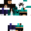 Texture for Herobrine Girl with a creeper behinf