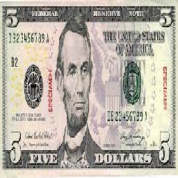 Texture for 5 dolar
