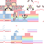 Texture for Minecraft Skin Cute Pastel Rainbow Girl