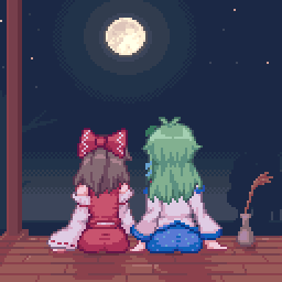 Texture for Touhou Sanae Reimu Pixel Art