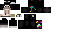 Texture for Grey Wolf with rainbow creeper symbol black hoodie