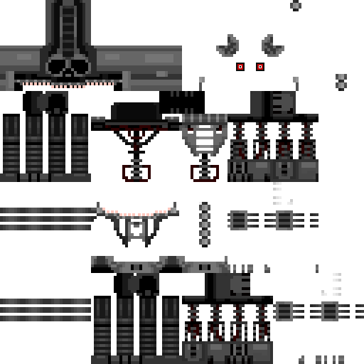 Texture for Nightmare Endoskeleton (Have eyes) (512x512)(FNAF4,Nightmare)