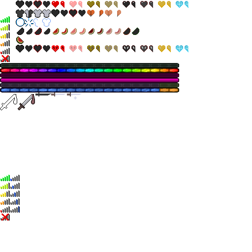 Texture for Watermelon Hunger Bar + Rainbow XP Bar