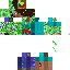 Texture for Steve and Creeper half Sniffer T shirt