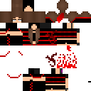 Texture for Evil red fire Herobrine girl
