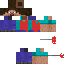 Texture for red steve is no red is blue