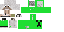 Texture for a wolf wearing a creeper hoodie