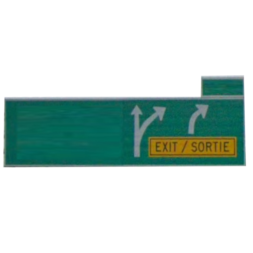 Texture for exit sortie sign