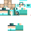 Texture for winter girl with bow on head and tail